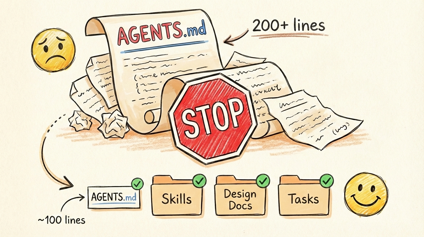 Stop Putting Everything in AGENTS.md